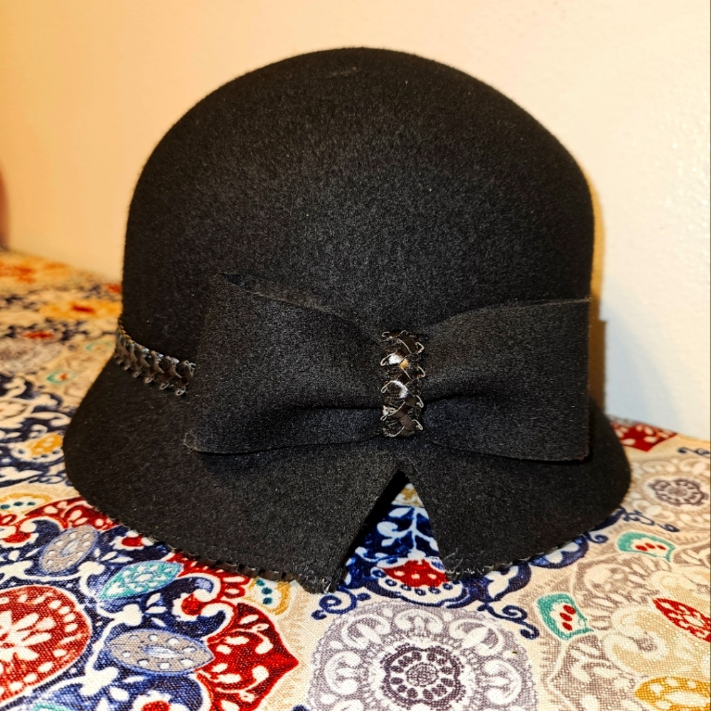 Galliano Sorbatti cloche style hat
